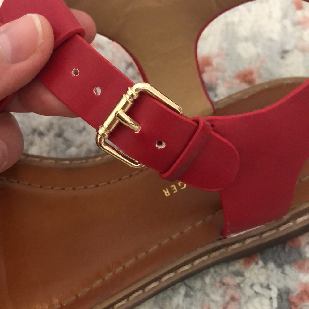Tommy Hilfiger Burke Red Sandals - Picture 12 of 15